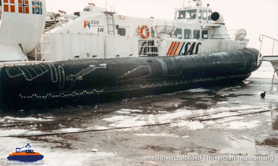 AP1-88 hovercraft with the Scandinavian company SAS -  (credit: The <a href='http://www.hovercraft-museum.org/' target='_blank'>Hovercraft Museum Trust</a>).